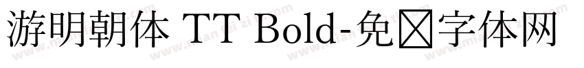 游明朝体 TT Bold字体转换